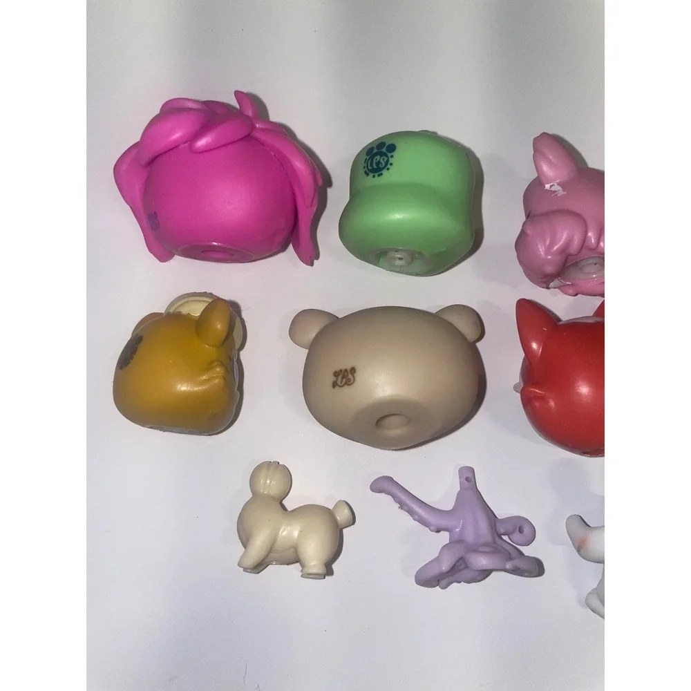 Lot Littlest Pet Shop LPS Heads and Accessories‎ Bundle For Kids Toy Hasbro
